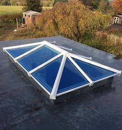 conservatory with sky roof