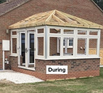 Conservatory during construction