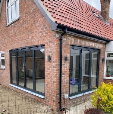 black Door with 2 panels