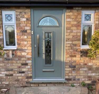 Impressive grey door