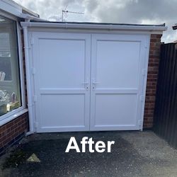 New white garage door
