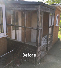 Porch before