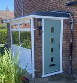 Side Porch Green Door